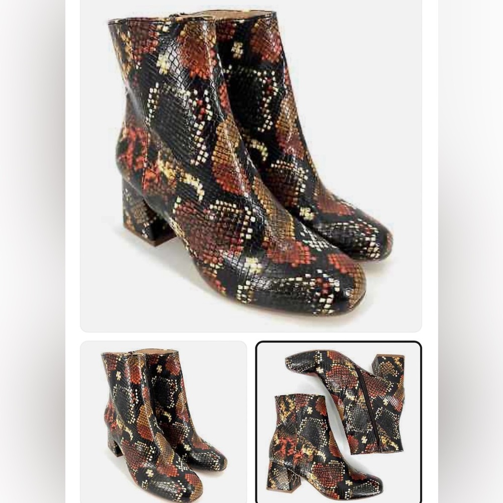 Steve Madden Multicolor Snake Print Heeled Boots